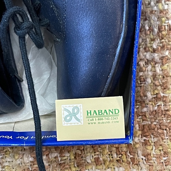 Dr. Scholl's Navy Leather Walking Shoes Walker Sneaker Women 8 Medium New W/ Box - Picture 6 of 8